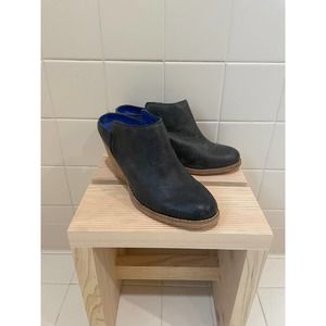 Jeffrey Campbell Ibiza Vinton Mules Black Leather Size 7.5